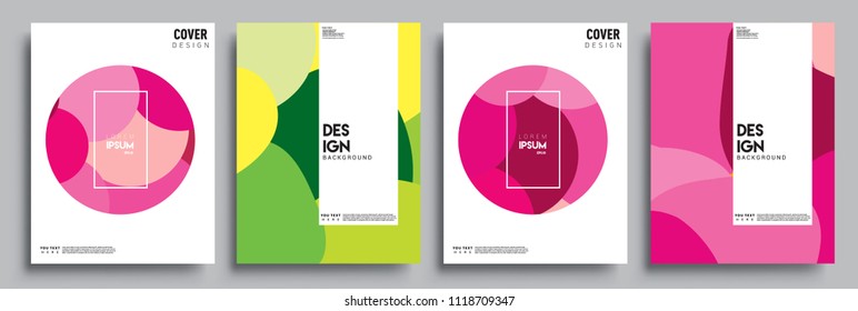 Modern abstract covers set. Cool gradient shapes composition, vector covers design.