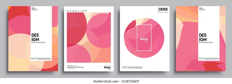 Modern abstract covers set. Cool gradient shapes composition, vector covers design.