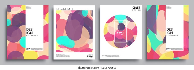 Modern abstract covers set. Cool gradient shapes composition, vector covers design.