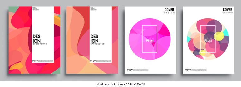 Modern abstract covers set. Cool gradient shapes composition, vector covers design.