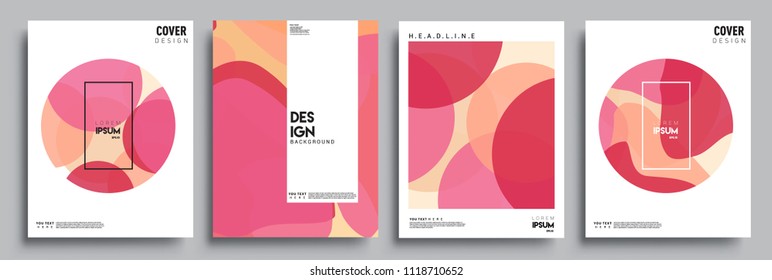 Modern abstract covers set. Cool gradient shapes composition, vector covers design.
