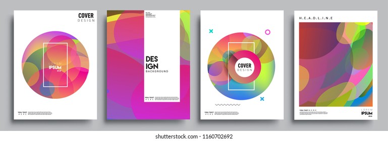 Modern abstract covers set. Cool gradient shapes composition, vector covers design.
