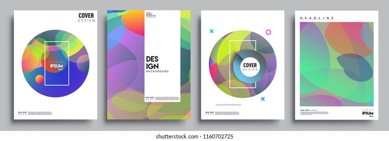 Modern abstract covers set. Cool gradient shapes composition, vector covers design.
