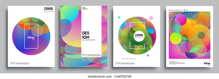 Modern abstract covers set. Cool gradient shapes composition, vector covers design.
