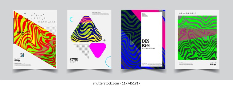 Modern abstract covers set. Cool gradient shapes composition, vector covers design.