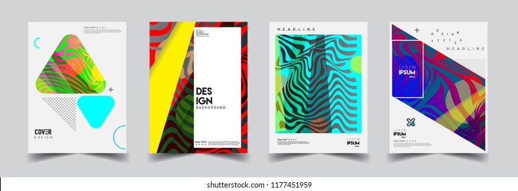 Modern Abstract Covers Set Cool Gradient Stock Vector (Royalty Free ...