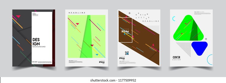 Modern abstract covers set. Cool gradient shapes composition, vector covers design.