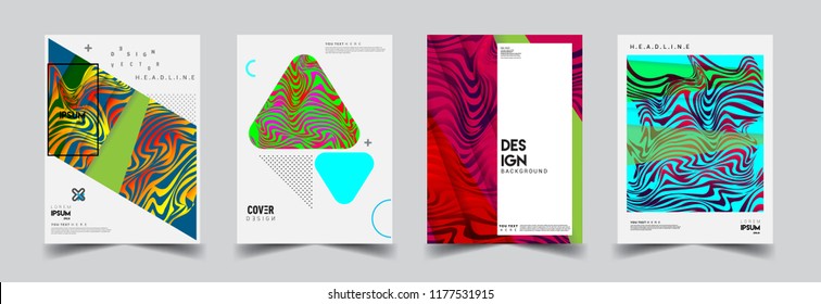 Modern abstract covers set. Cool gradient shapes composition, vector covers design.