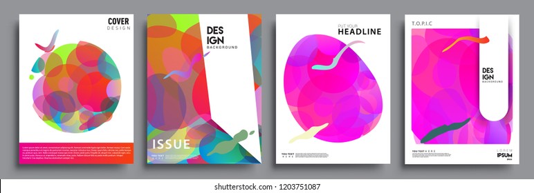 Modern abstract covers set. Cool gradient shapes composition, vector covers design.