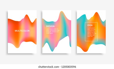 Modern abstract covers set. Cool gradient shapes composition. Eps10 vector. Vector colorful modern brochure. Sale template set.