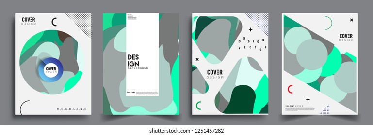 Modern abstract covers set. Cool gradient shapes composition, vector covers design.
