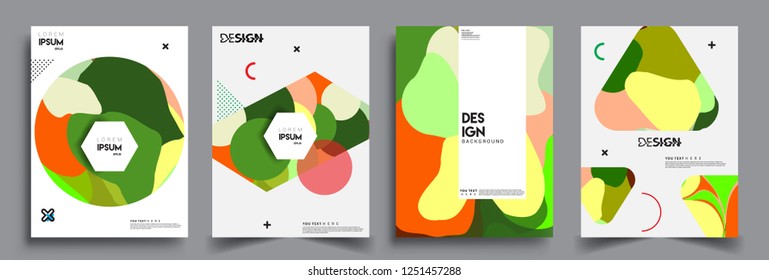 Modern abstract covers set. Cool gradient shapes composition, vector covers design.
