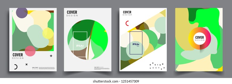 Modern abstract covers set. Cool gradient shapes composition, vector covers design.

