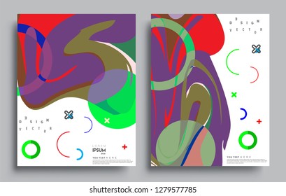 Modern abstract covers set. Cool gradient shapes composition, vector covers design.