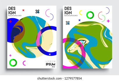 Modern abstract covers set. Cool gradient shapes composition, vector covers design.
