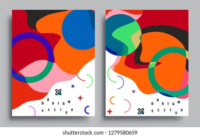 Modern abstract covers set. Cool gradient shapes composition, vector covers design.