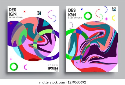 Modern abstract covers set. Cool gradient shapes composition, vector covers design.