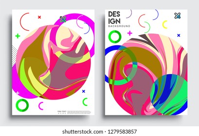 Modern abstract covers set. Cool gradient shapes composition, vector covers design.