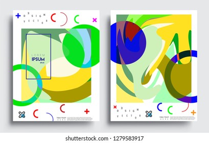 Modern abstract covers set. Cool gradient shapes composition, vector covers design.
