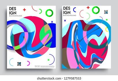 Modern abstract covers set. Cool gradient shapes composition, vector covers design.