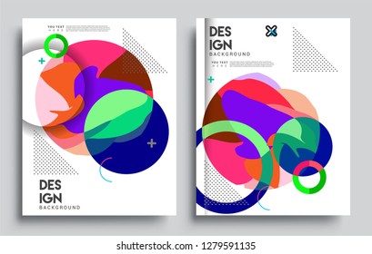 Modern abstract covers set. Cool gradient shapes composition, vector covers design.