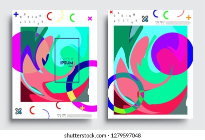 Modern abstract covers set. Cool gradient shapes composition, vector covers design.