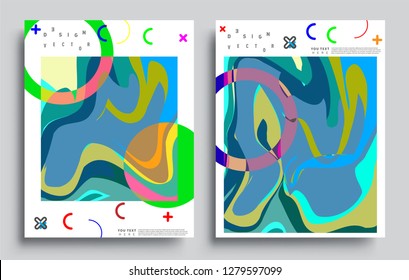 Modern abstract covers set. Cool gradient shapes composition, vector covers design.