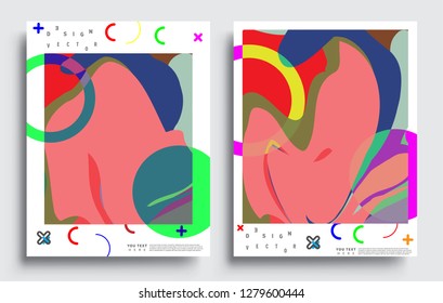 Modern abstract covers set. Cool gradient shapes composition, vector covers design.