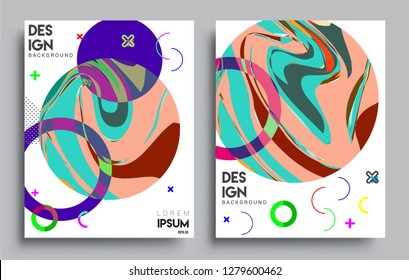 Modern abstract covers set. Cool gradient shapes composition, vector covers design.