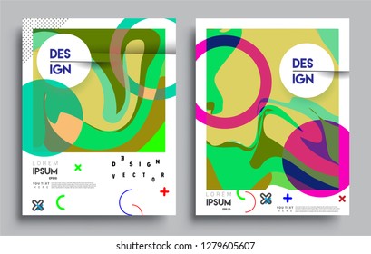 Modern abstract covers set. Cool gradient shapes composition, vector covers design.
