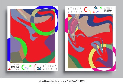 Modern abstract covers set. Cool gradient shapes composition, vector covers design.
