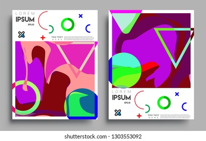 Modern abstract covers set. Cool gradient shapes composition, vector covers design.