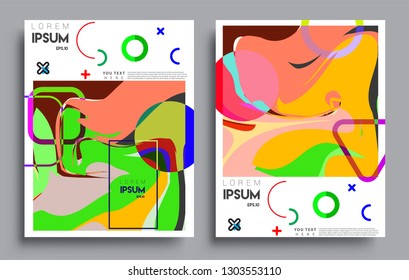 Modern abstract covers set. Cool gradient shapes composition, vector covers design.