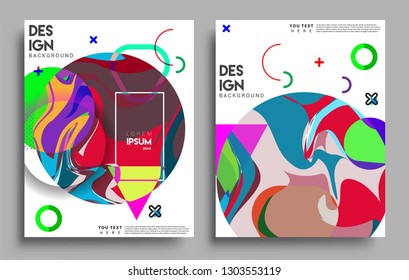 Modern abstract covers set. Cool gradient shapes composition, vector covers design.