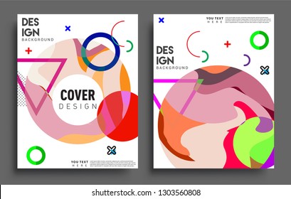 Modern abstract covers set. Cool gradient shapes composition, vector covers design.