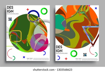 Modern abstract covers set. Cool gradient shapes composition, vector covers design.