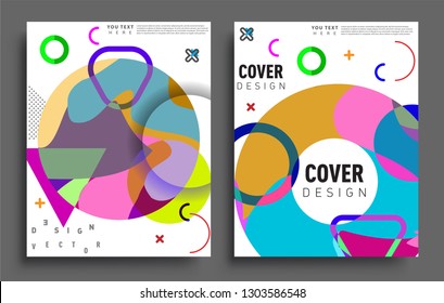Modern abstract covers set. Cool gradient shapes composition, vector covers design.