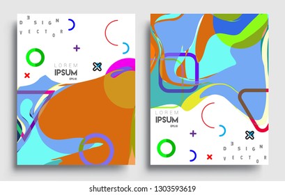 Modern abstract covers set. Cool gradient shapes composition, vector covers design.