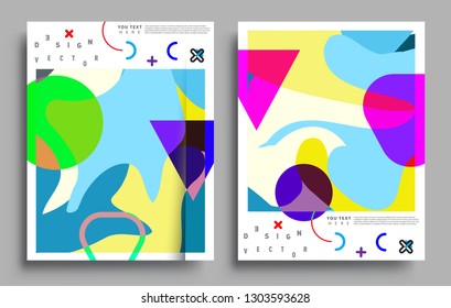 Modern abstract covers set. Cool gradient shapes composition, vector covers design.