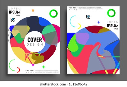 Modern abstract covers set. Cool gradient shapes composition, vector covers design.
