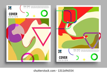 Modern abstract covers set. Cool gradient shapes composition, vector covers design.
