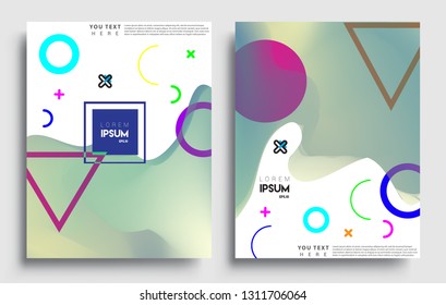 Modern abstract covers set. Cool gradient shapes composition, vector covers design.