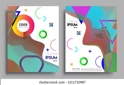 Modern abstract covers set. Cool gradient shapes composition, vector covers design.