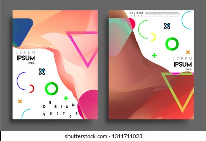 Modern abstract covers set. Cool gradient shapes composition, vector covers design.