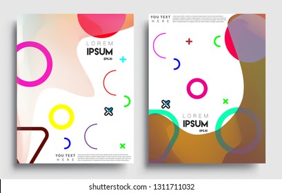 Modern abstract covers set. Cool gradient shapes composition, vector covers design.