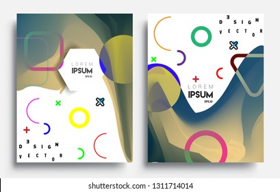 Modern abstract covers set. Cool gradient shapes composition, vector covers design.