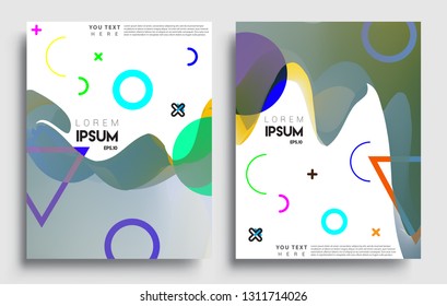 Modern abstract covers set. Cool gradient shapes composition, vector covers design.