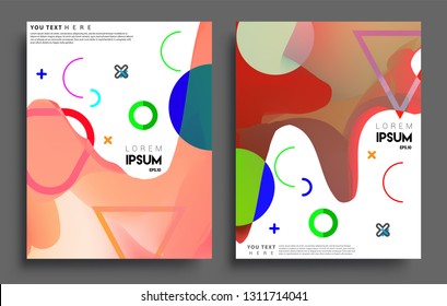 Modern abstract covers set. Cool gradient shapes composition, vector covers design.