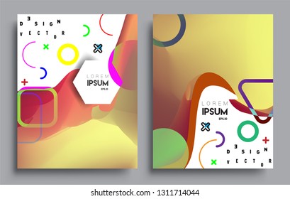 Modern abstract covers set. Cool gradient shapes composition, vector covers design.