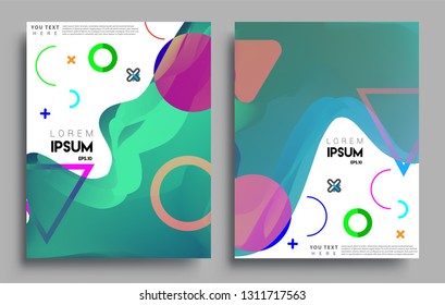 Modern abstract covers set. Cool gradient shapes composition, vector covers design.